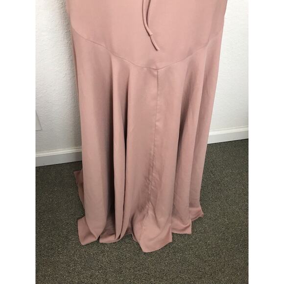 Fame and Partners Maxi Dress Gown Callais Ruffle Open Lace Up - Picture 9 of 9